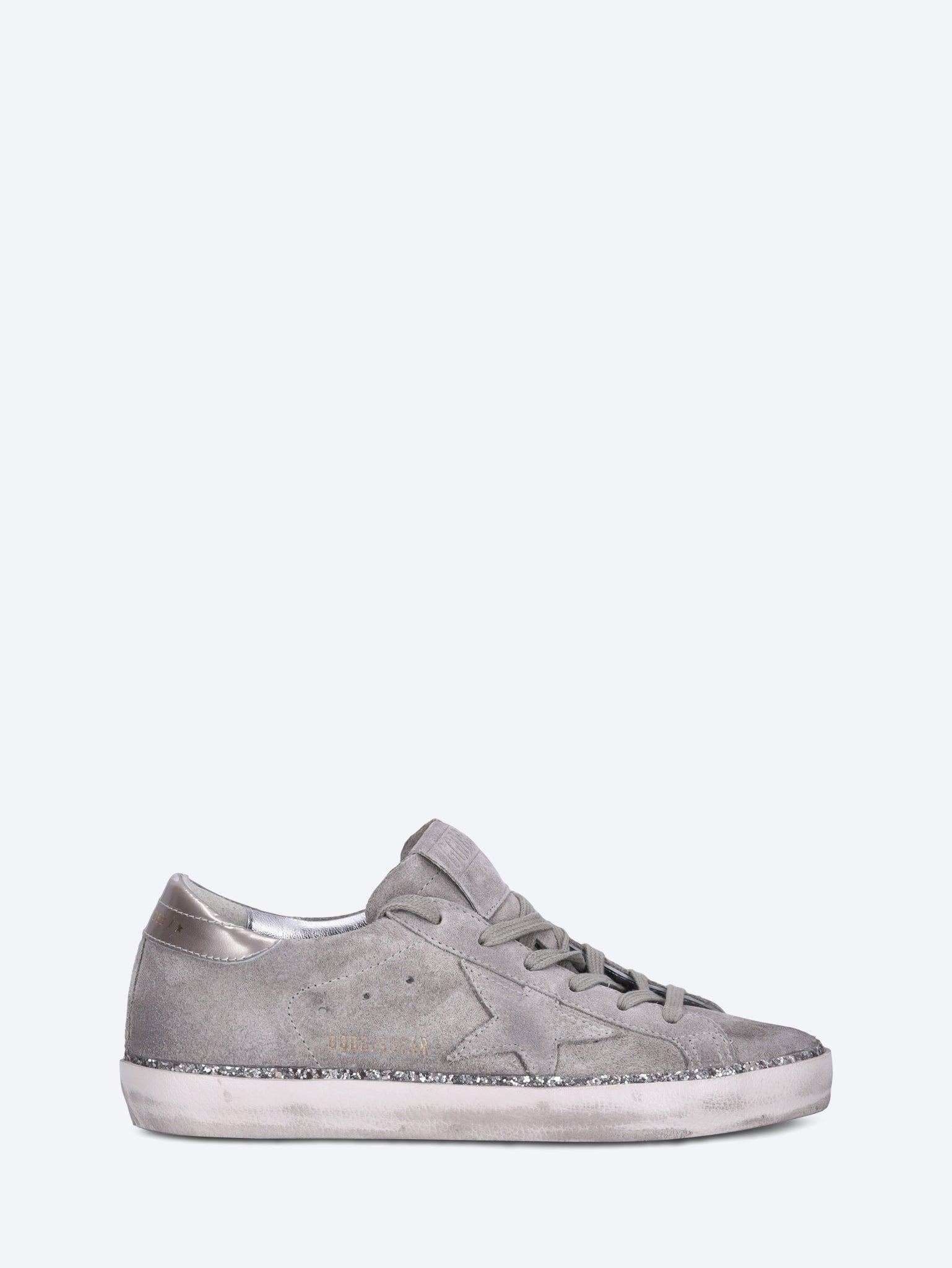 Super Star Suede Star Laminated Nappa Upper Glitter Sneakers Golden goose оригінал – Купити в Україні – боковий вид