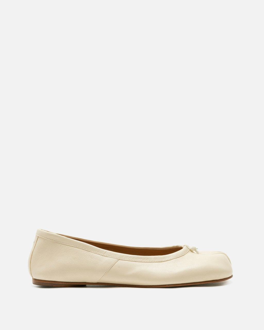 Tabi Ballerina Flat In White Maison margiela – Гарантія оригінальності – боковий вид