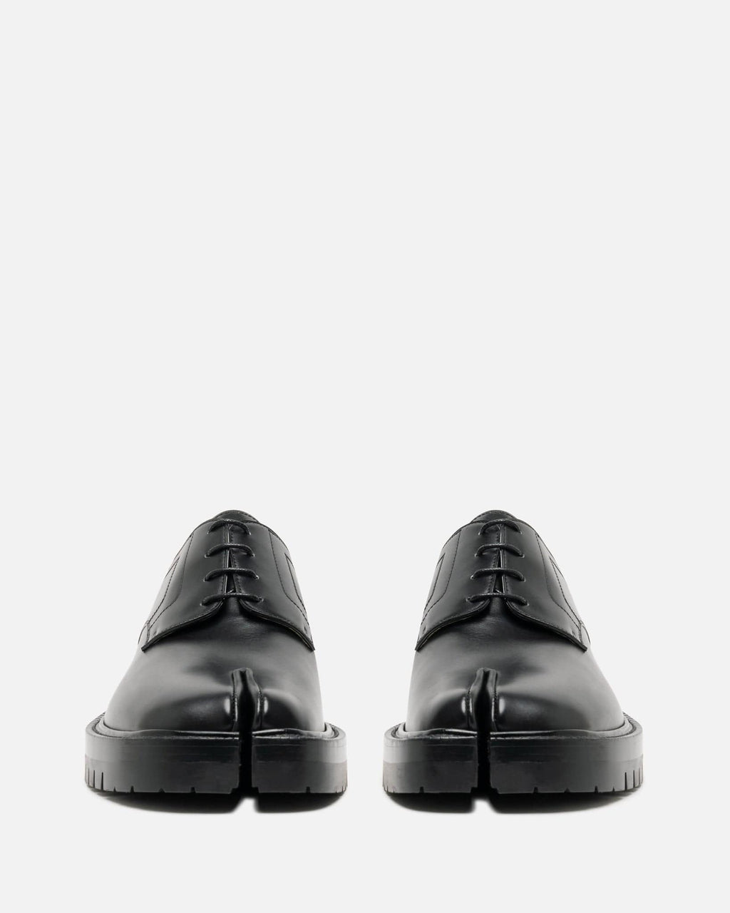Оригінальна Tabi County Lace-Up Shoe In Black Maison margiela – вид ззаду