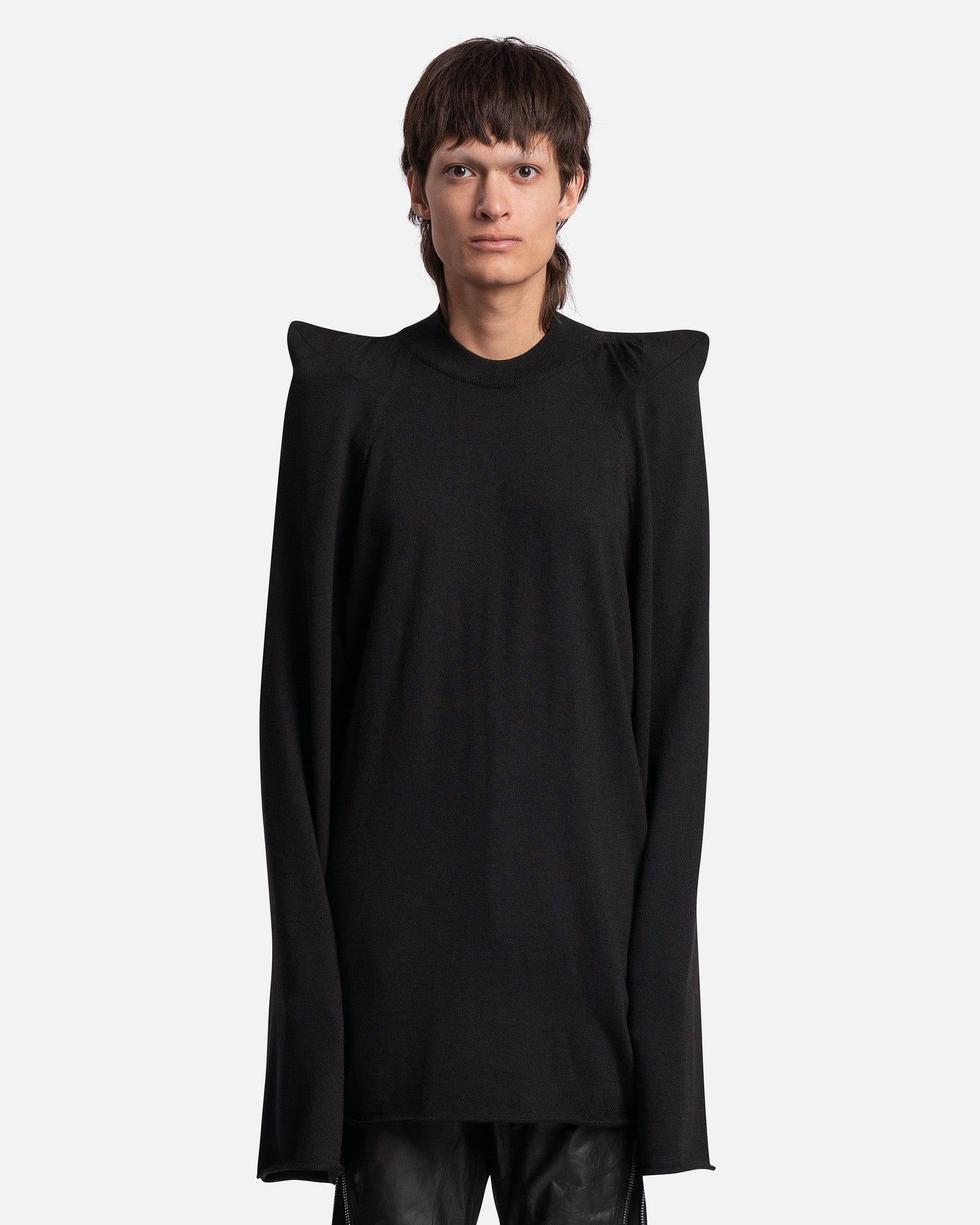 Tec Sweater In Black Rick owens – Гарантія оригінальності – боковий вид