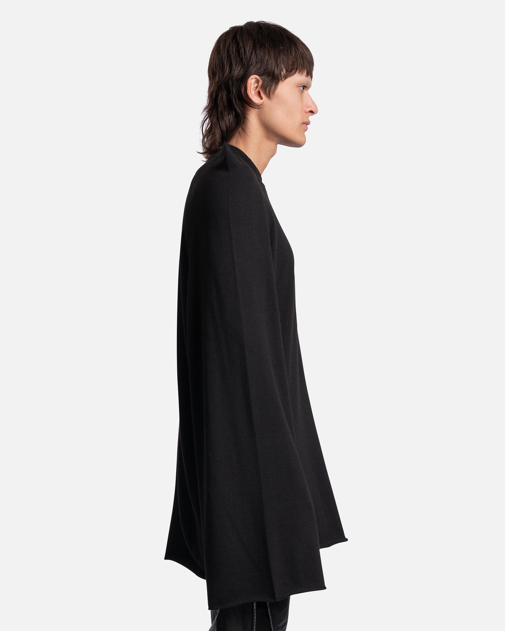Tec Sweater In Black Rick owens – Гарантія оригінальності – вид ззаду