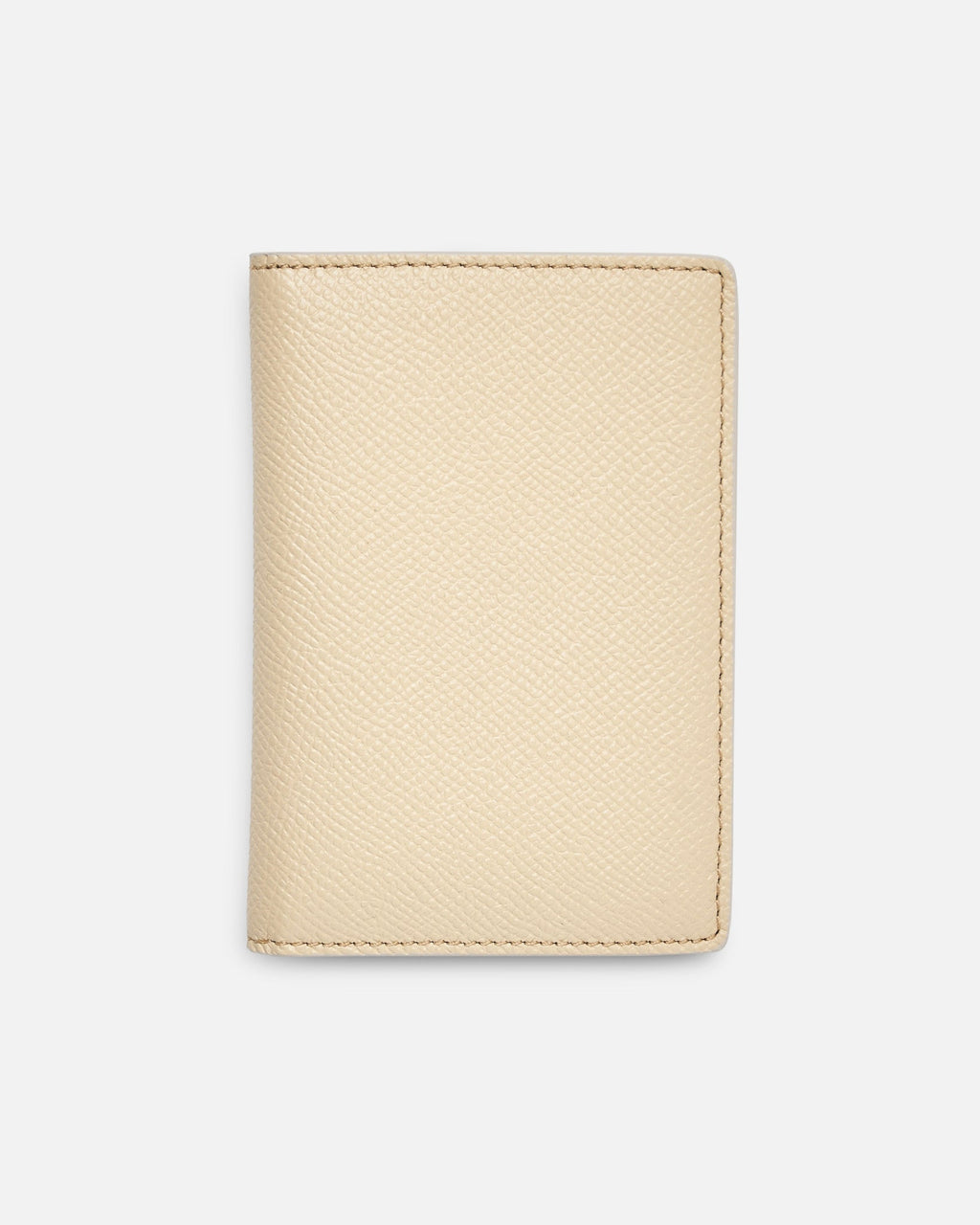 Оригінальна Textured Leather Cardholder In White Maison margiela – боковий вид