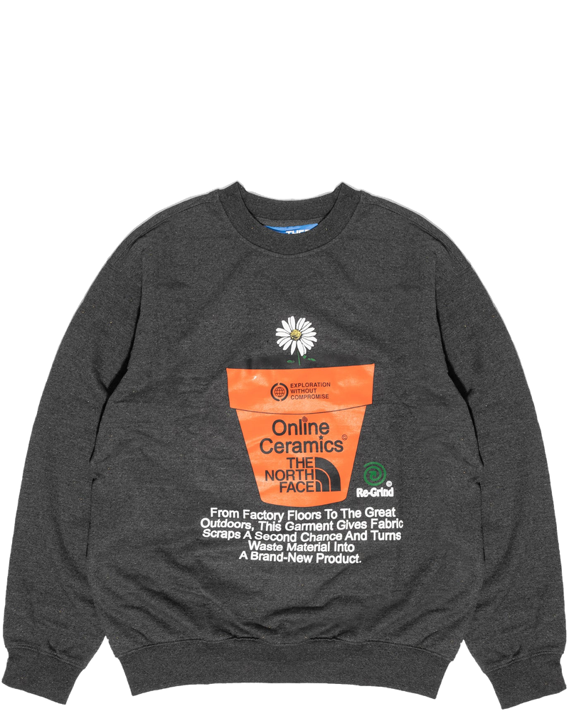 Оригінальна X Online Ceramics Mens Graphic Crew Sweatshirt Black Regrind The north face