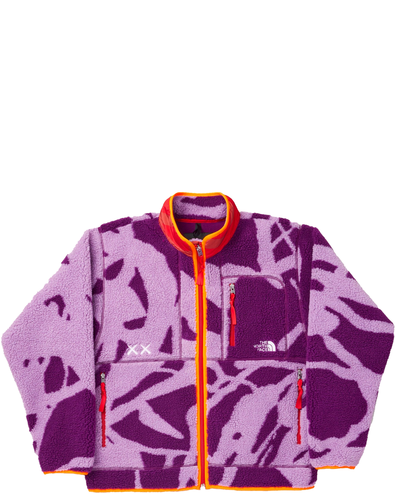 Оригінальна XX Kaws Freeride Fleece Jacket Purple Dragline Print The north face