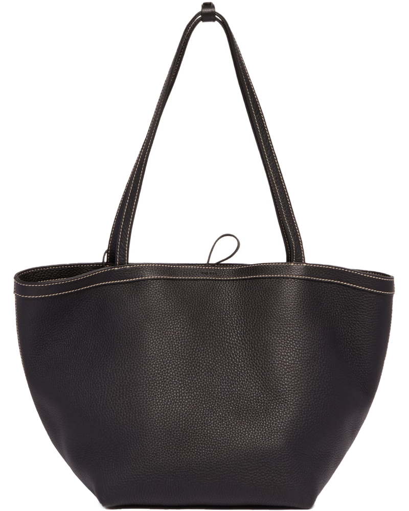 Black Park Tote Three Stitch Leather Bag The row – Гарантія оригінальності
