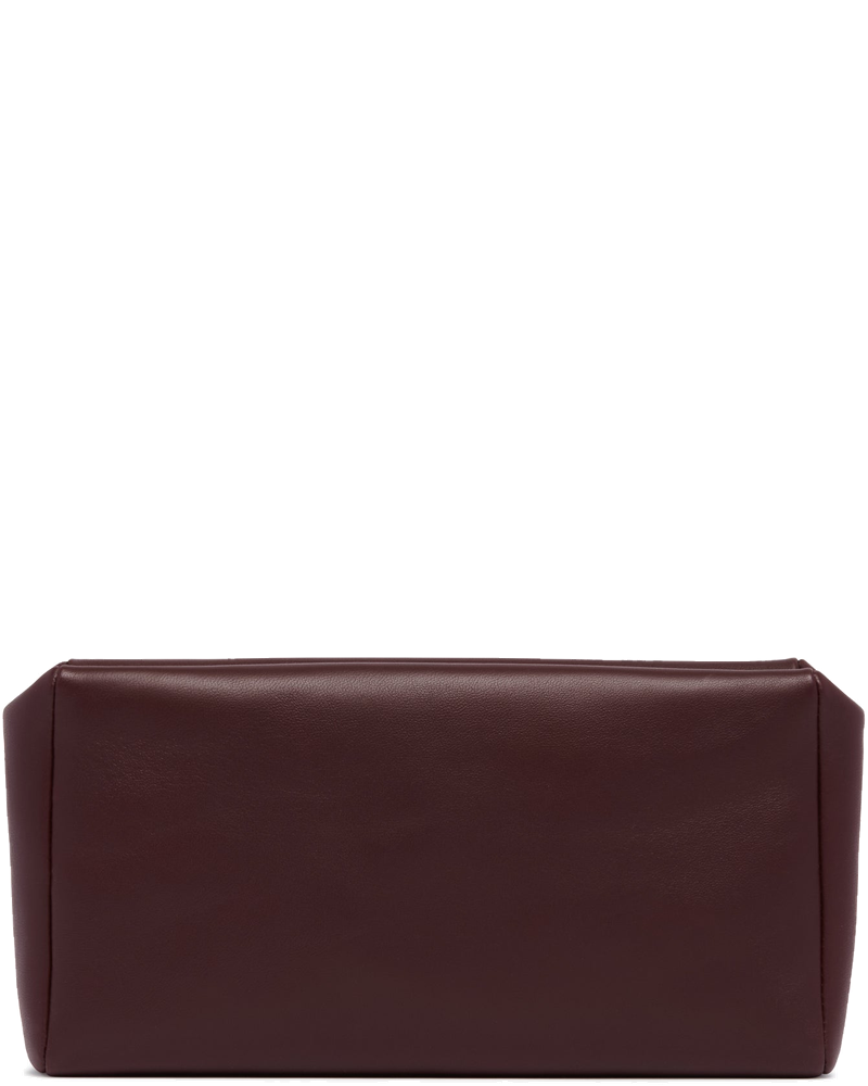 Оригінальна Burgundy Square Compact Leather Clutch The row