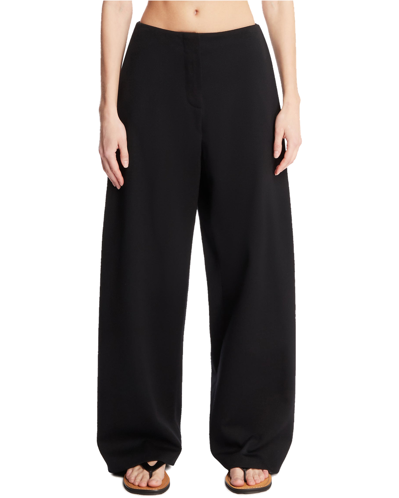 Black Wide-Leg Wool Pants The row – Гарантія оригінальності