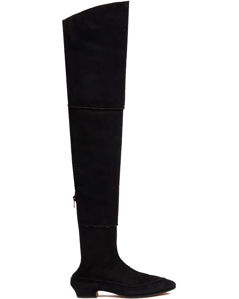 Black Awar Shearling Knee-High Boots The row – Гарантія оригінальності