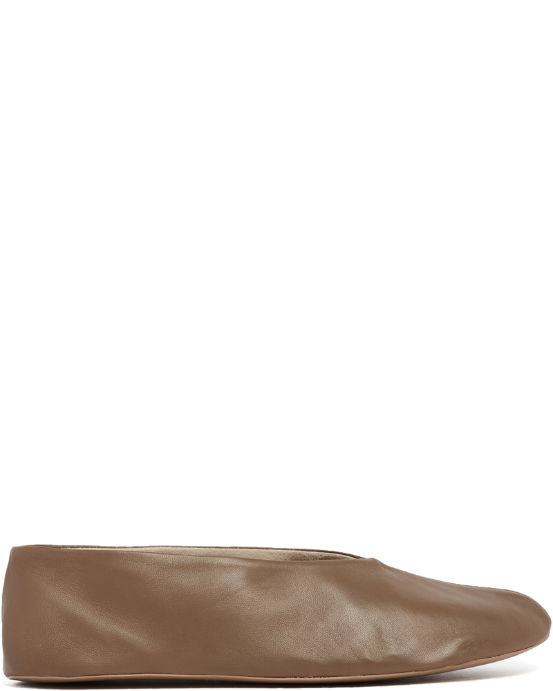 Brown Stella Leather Mules The row – Гарантія оригінальності