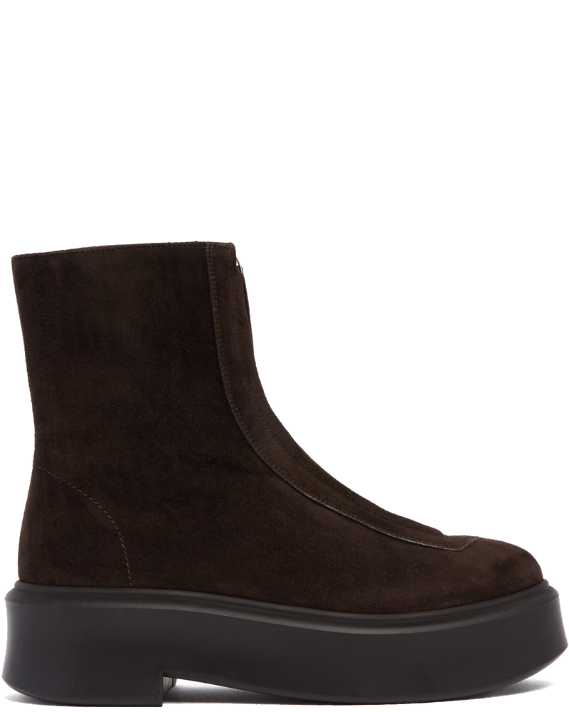 Brown Suede Zip Ankle Boots The row оригінал – Купити в Україні