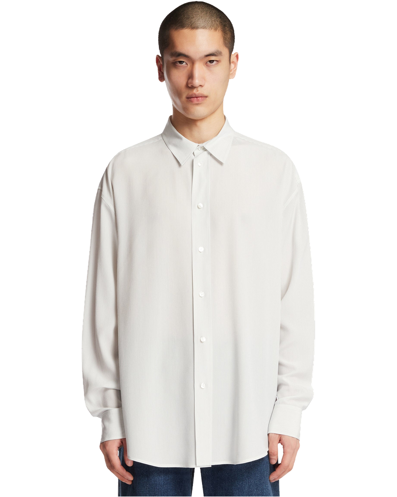 White Granada Striped Silk Shirt The row – Гарантія оригінальності