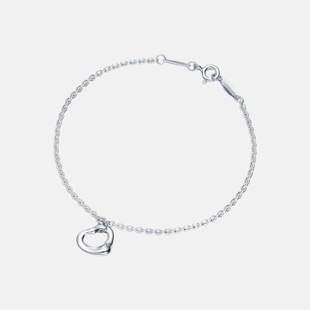 Elsa Peretti Open Heart Bracelet Silver Tiffany & co оригінал – Купити в Україні – боковий вид