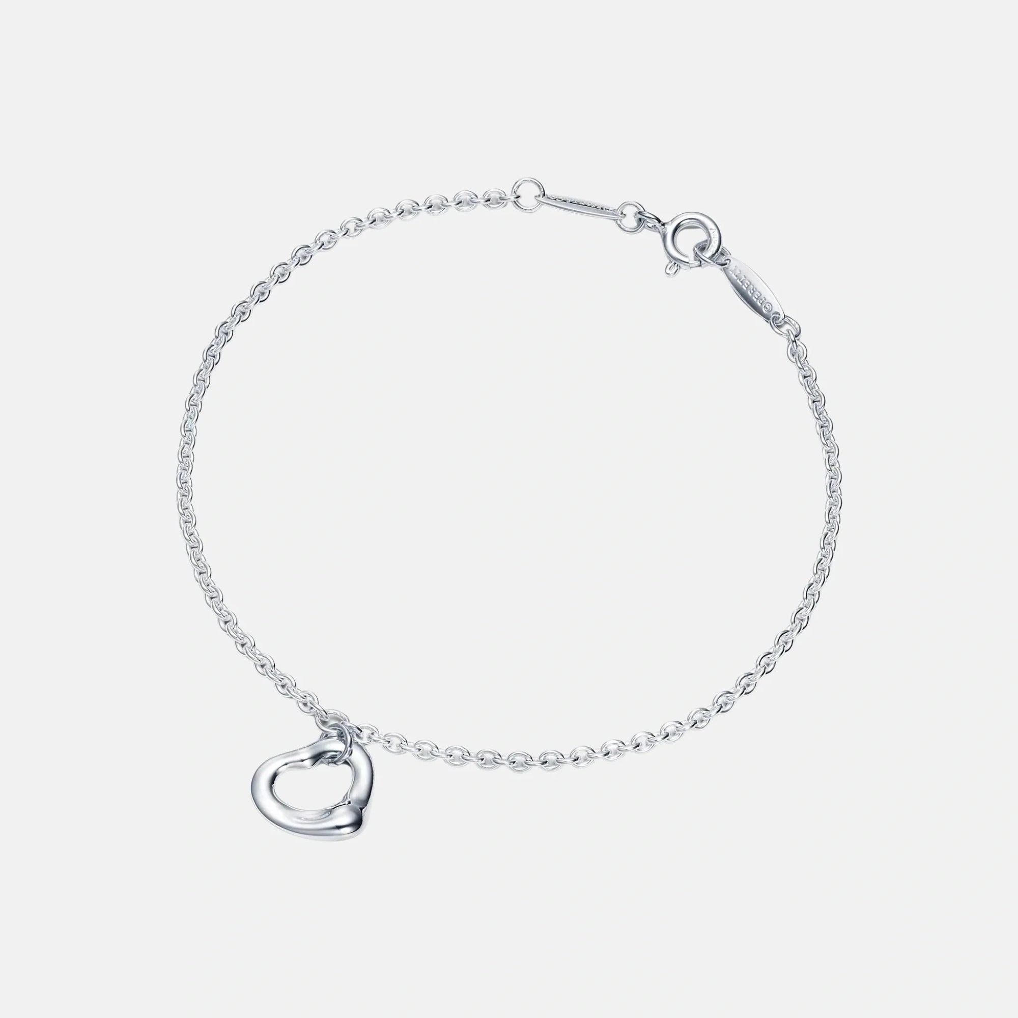 Elsa Peretti Open Heart Bracelet Silver Tiffany & co оригінал – Купити в Україні – боковий вид