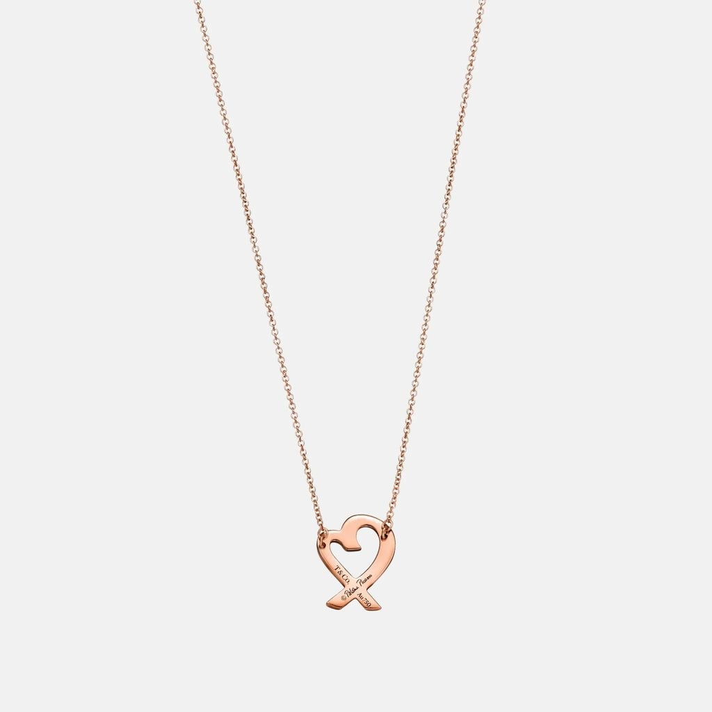 Оригінальна Paloma Picasso Loving Heart Pendant Rose Gold Tiffany & co – вид ззаду