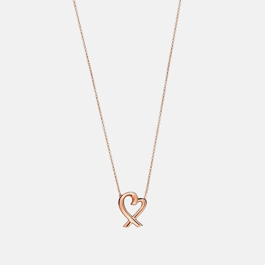 Оригінальна Paloma Picasso Loving Heart Pendant Rose Gold Tiffany & co – боковий вид