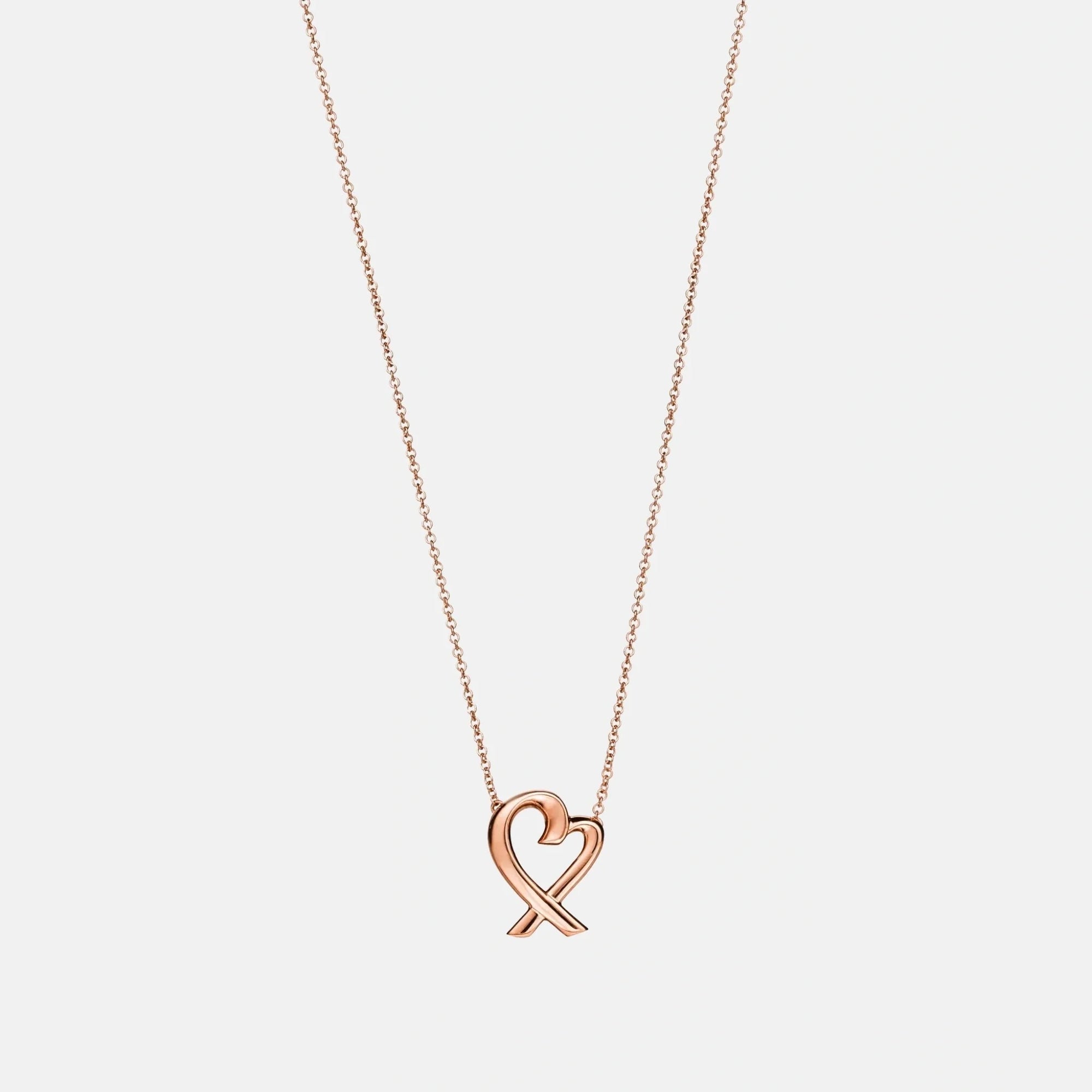 Оригінальна Paloma Picasso Loving Heart Pendant Rose Gold Tiffany & co – боковий вид