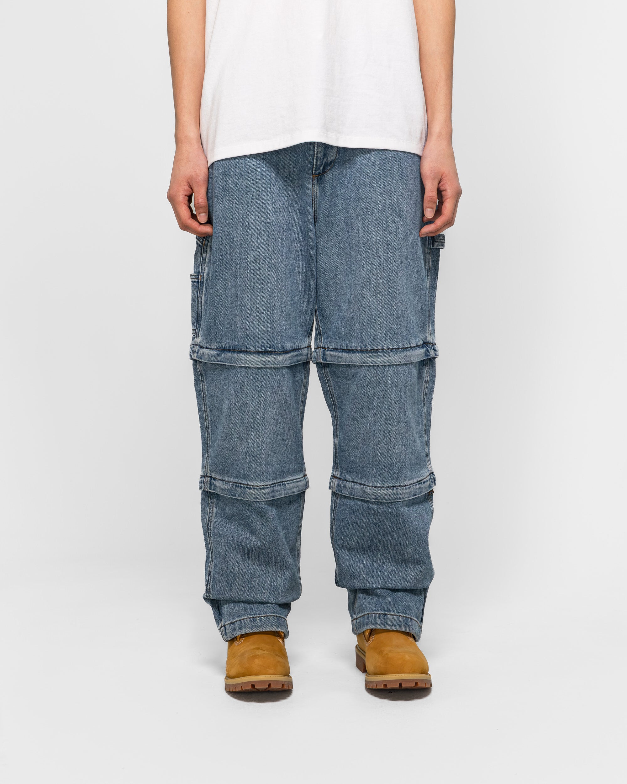 Оригінальна Denim Carpenter Zip-Off Pant X Beams Timberland – вид ззаду