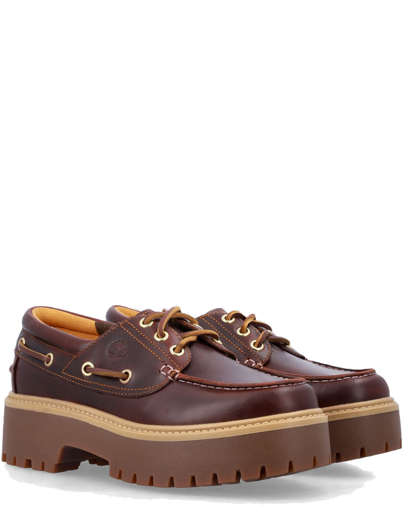 Stone Street Womens Dark Brown Platform Boat Shoe Timberland – Гарантія оригінальності