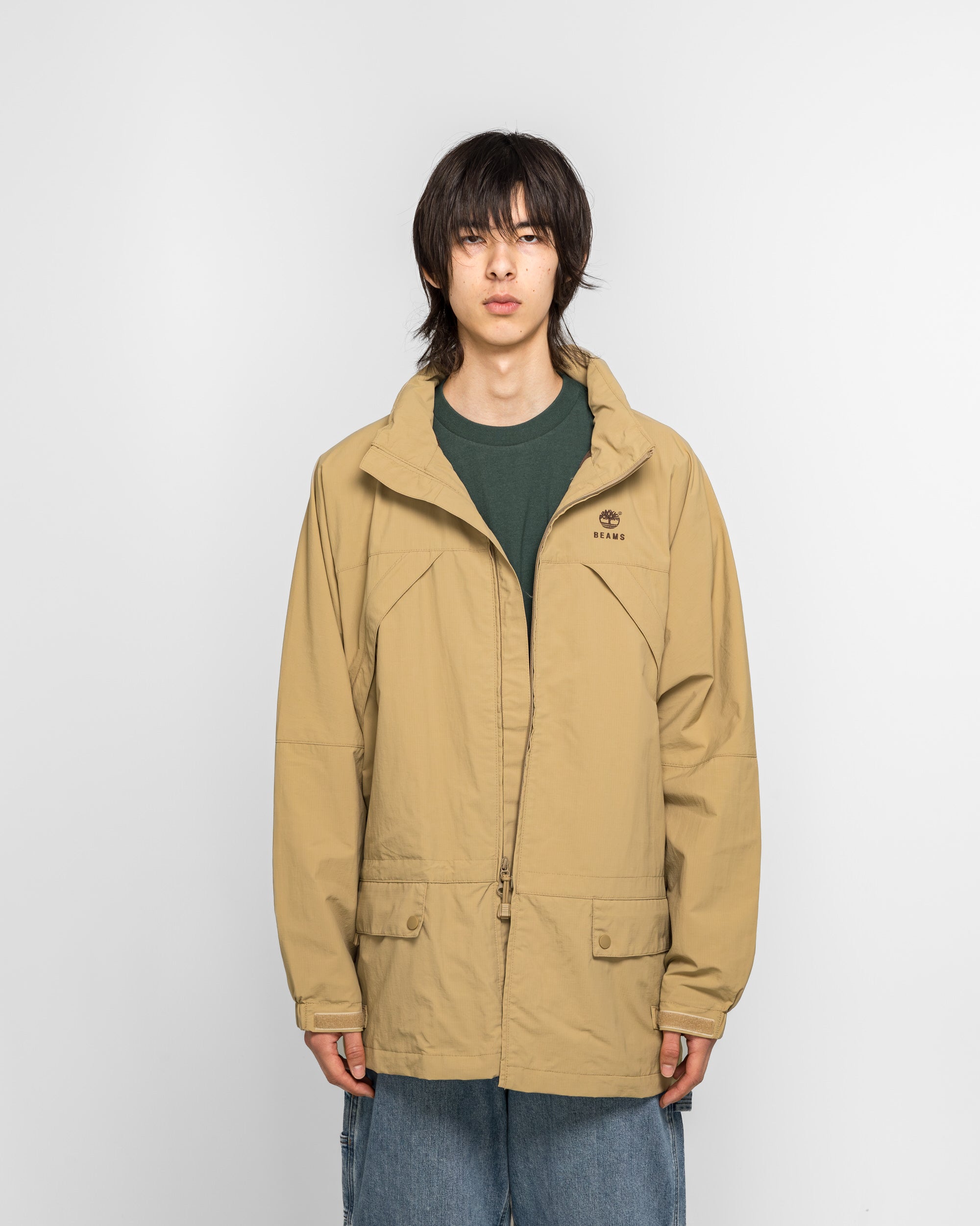 Оригінальна Nylon Zip Up Convertible Jacket X Beams Timberland – вид ззаду