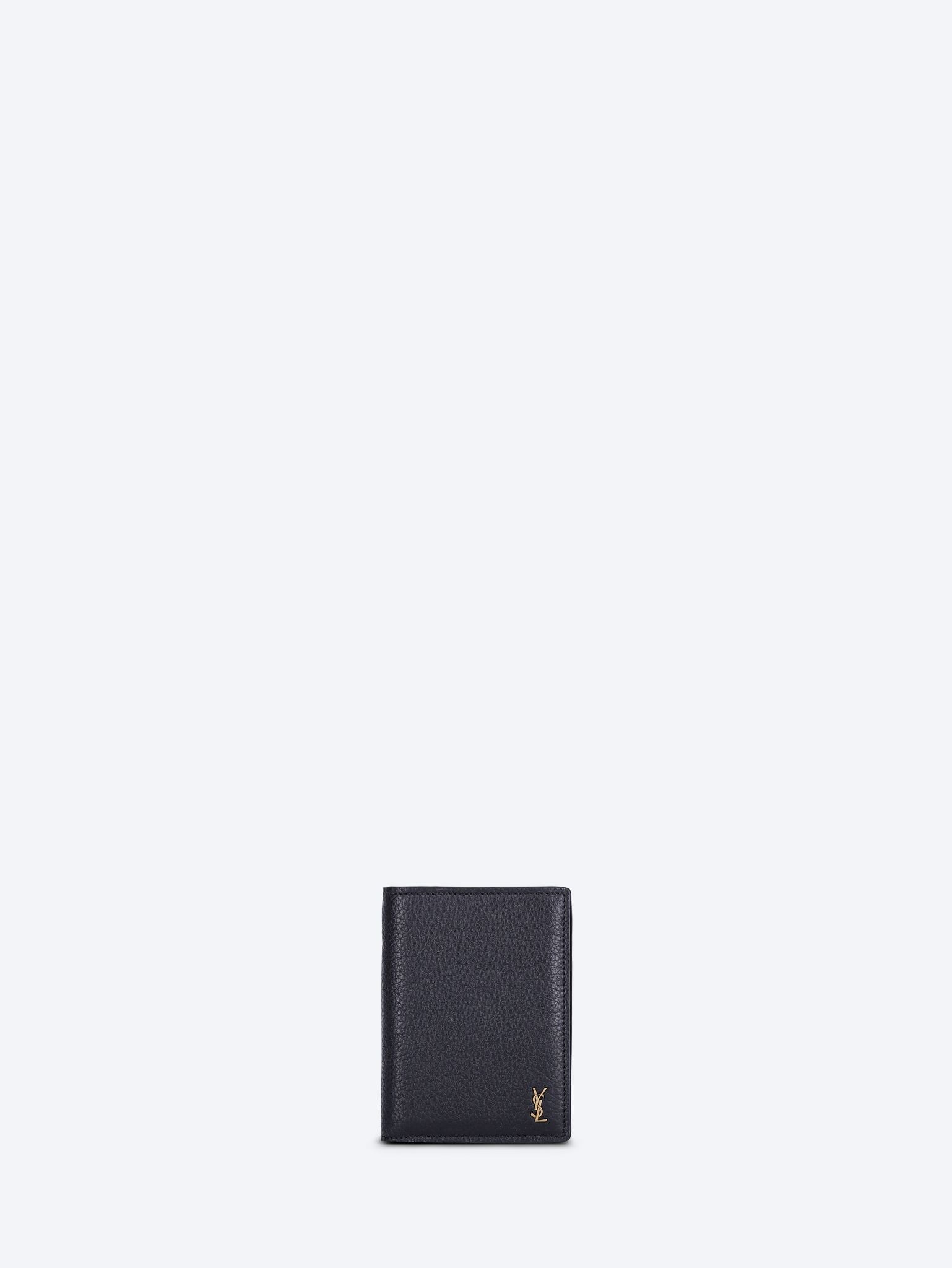 Оригінальна Tiny Cassandre Leather Credit Card Wallet Saint laurent – боковий вид
