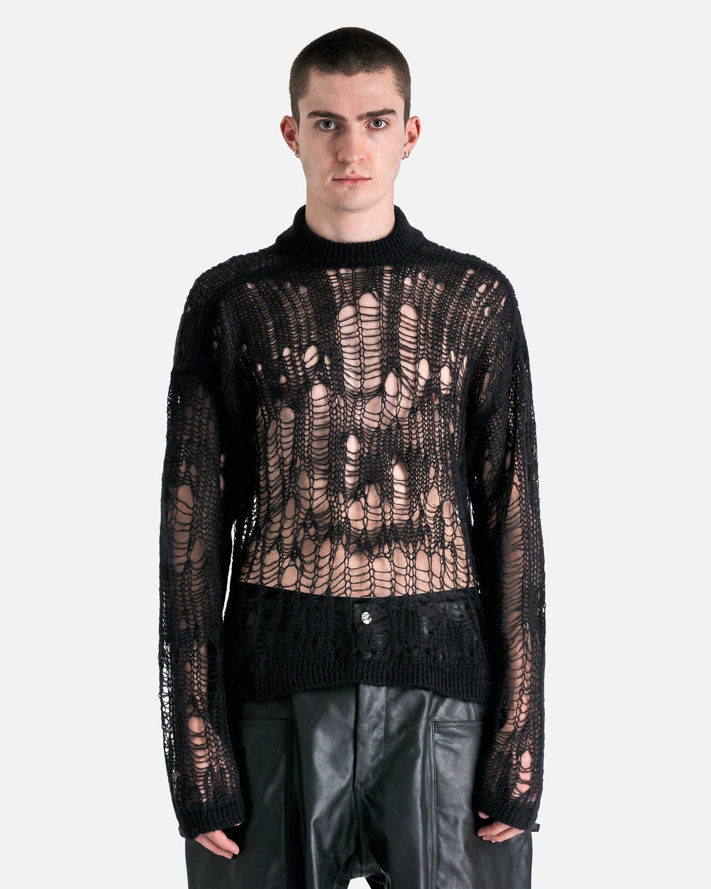 Tommy Lupetto Sweater In Black Rick owens – Гарантія оригінальності – боковий вид