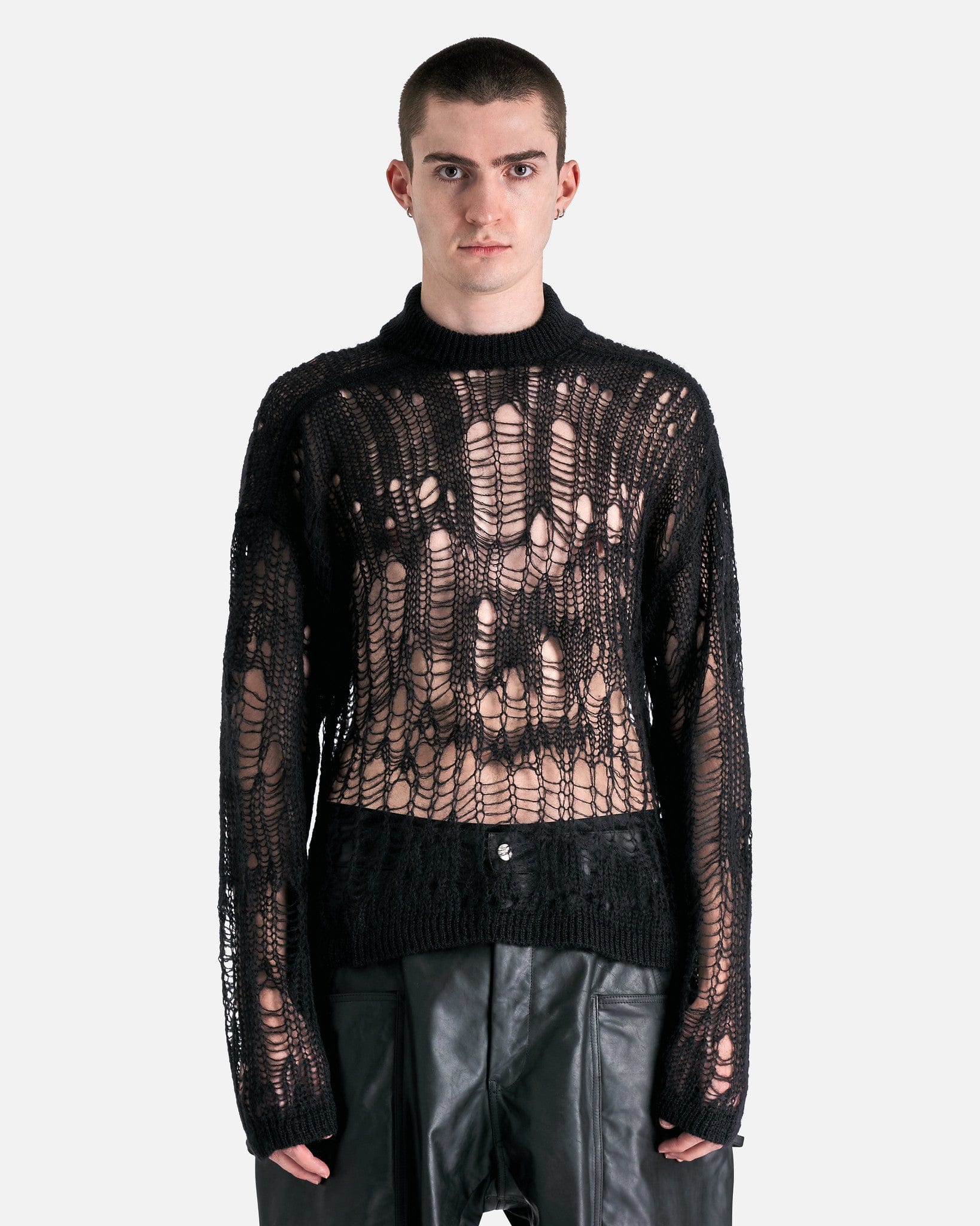 Tommy Lupetto Sweater In Black Rick owens – Гарантія оригінальності – боковий вид