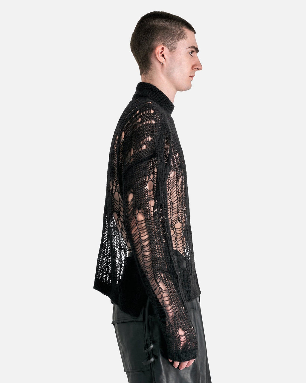 Tommy Lupetto Sweater In Black Rick owens – Гарантія оригінальності – вид ззаду