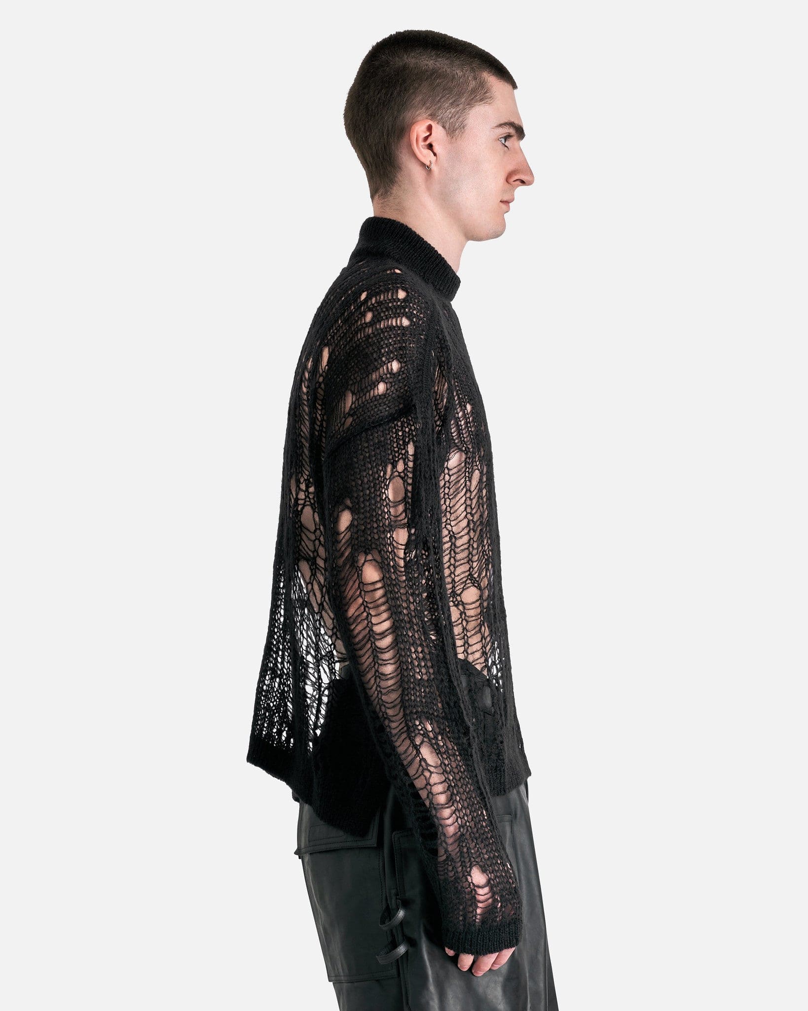 Tommy Lupetto Sweater In Black Rick owens – Гарантія оригінальності – вид ззаду