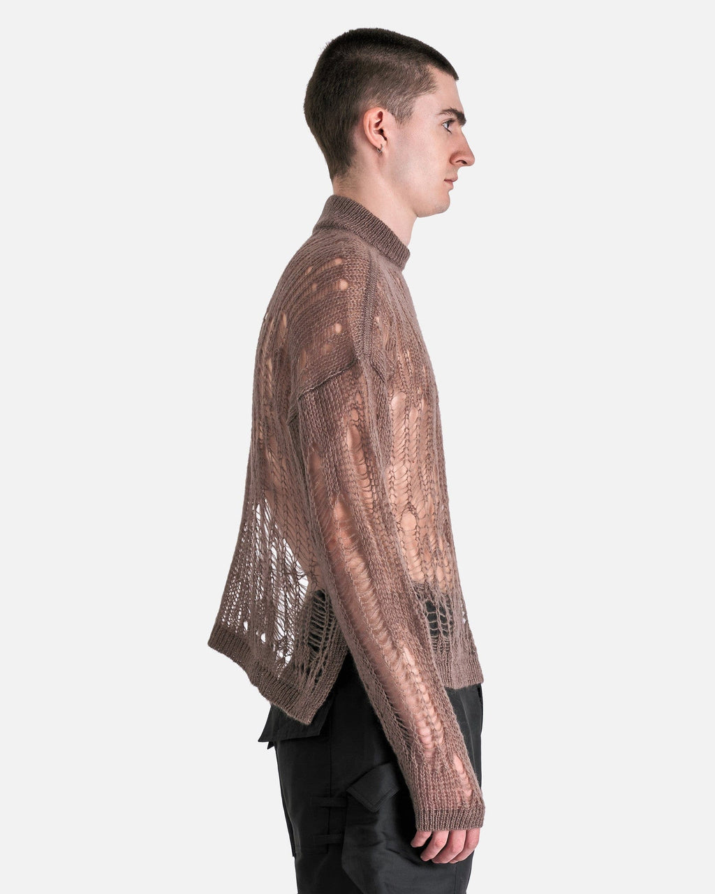 Оригінальна Tommy Lupetto Sweater In Dust Rick owens – вид ззаду