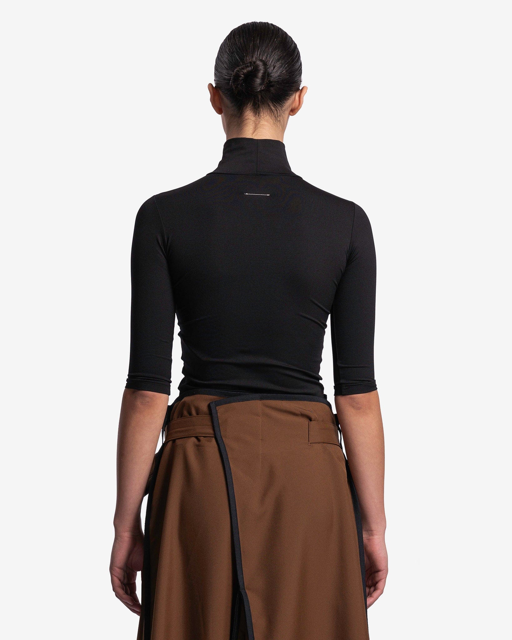 Оригінальна Tonal Numeric Signature Jersey Top In Black Maison margiela – детальний вид