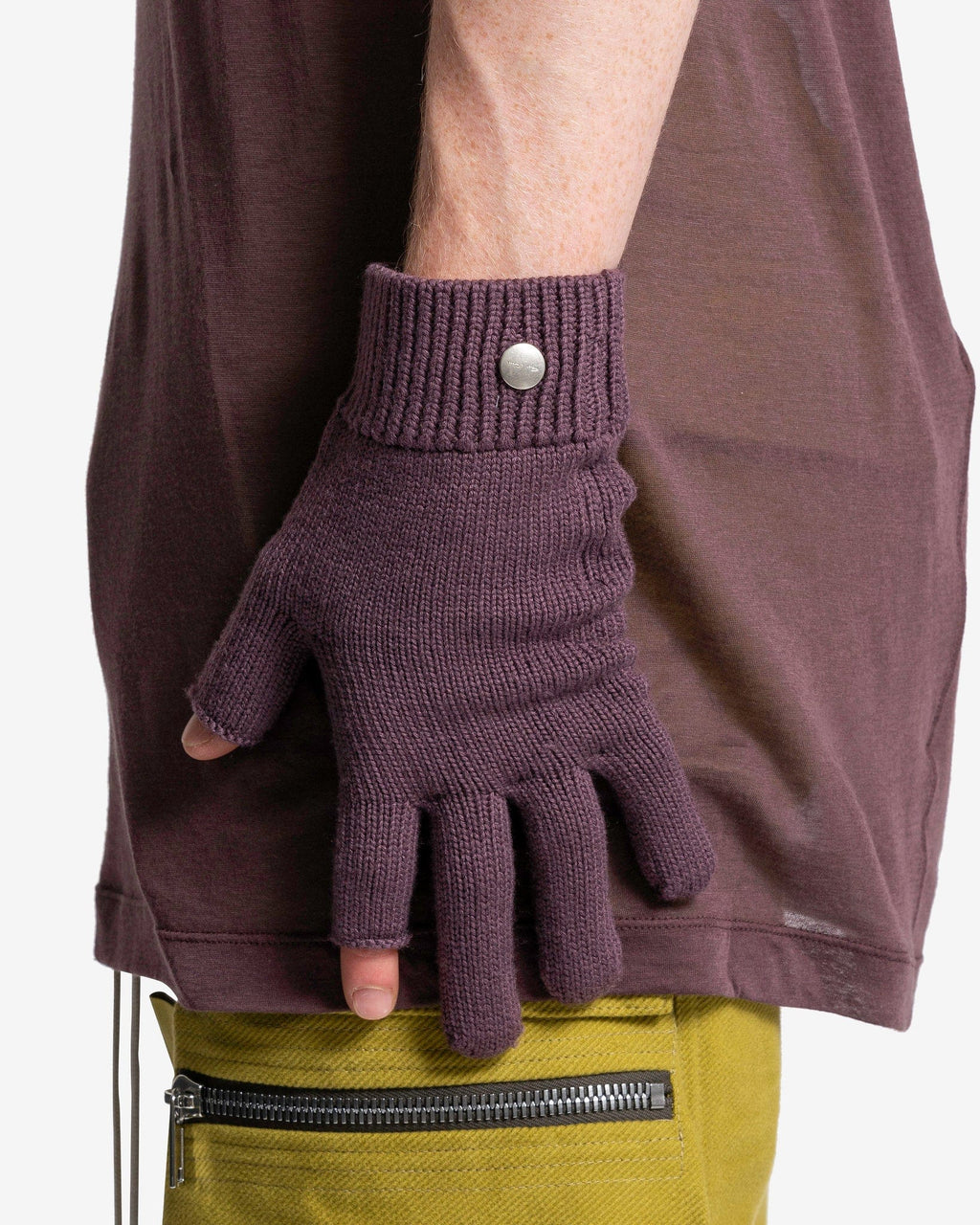 Touchscreen Gloves In Amethyst Rick owens – Гарантія оригінальності – збільшений вид