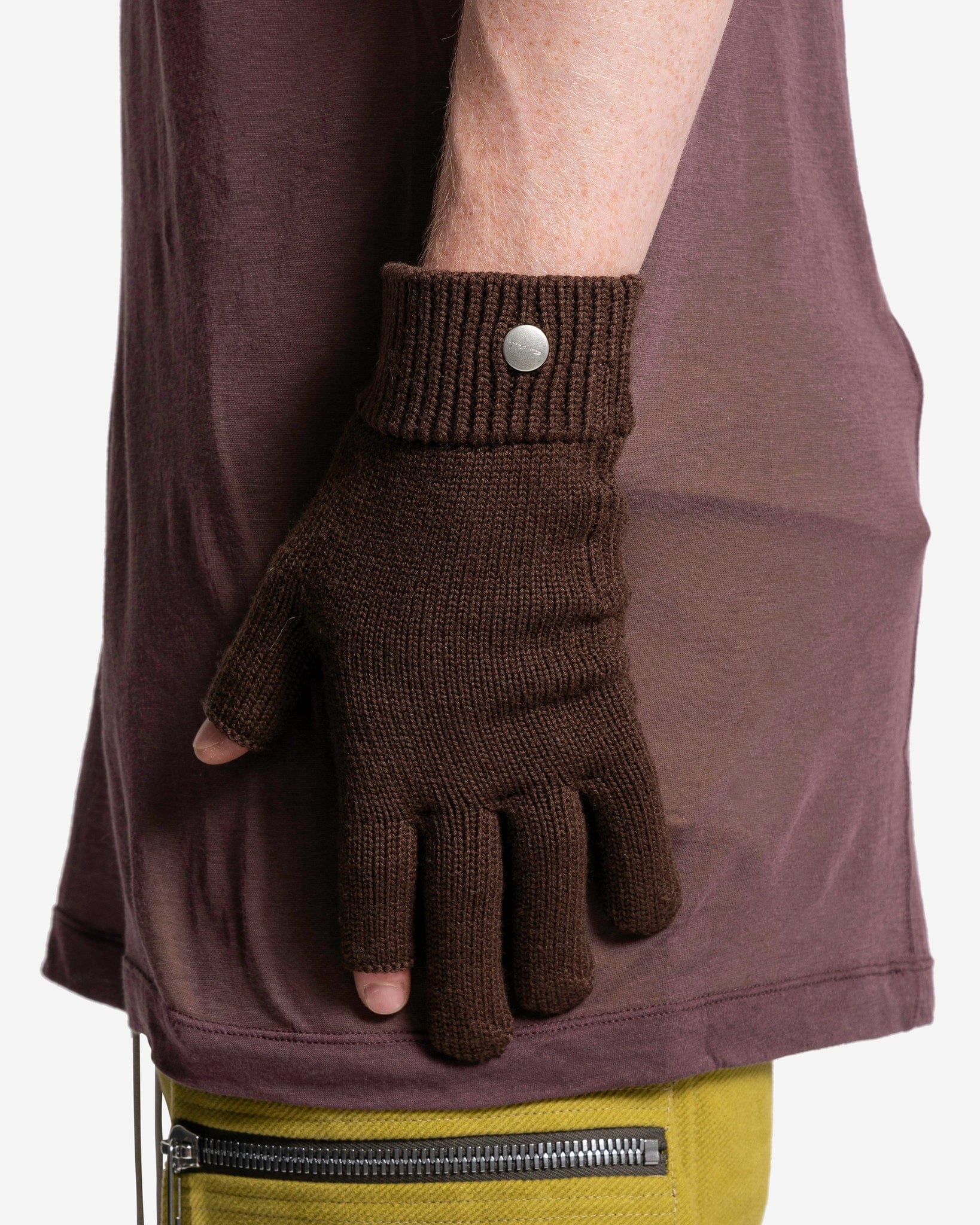 Оригінальна Touchscreen Gloves In Brown Rick owens – збільшений вид