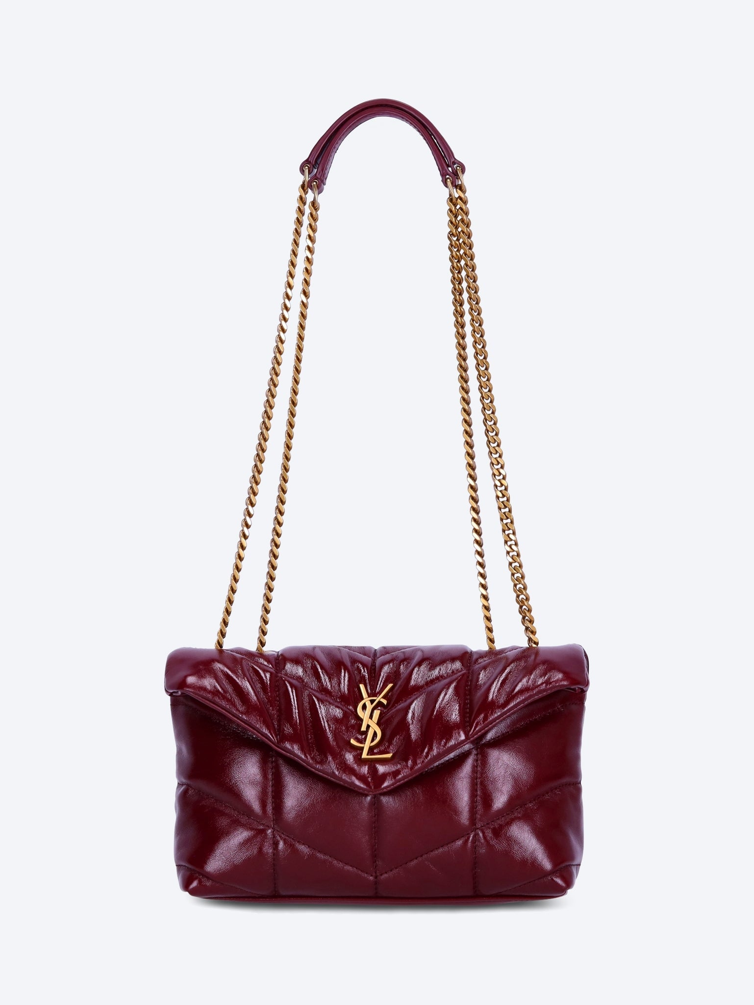 Toy Puffer Shiny Leather Shoulder Bag Saint laurent оригінал – Купити в Україні – боковий вид