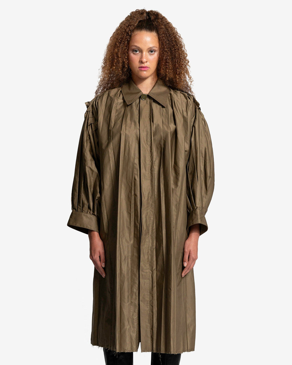 Trench Coat In Almond Maison margiela – Гарантія оригінальності – боковий вид