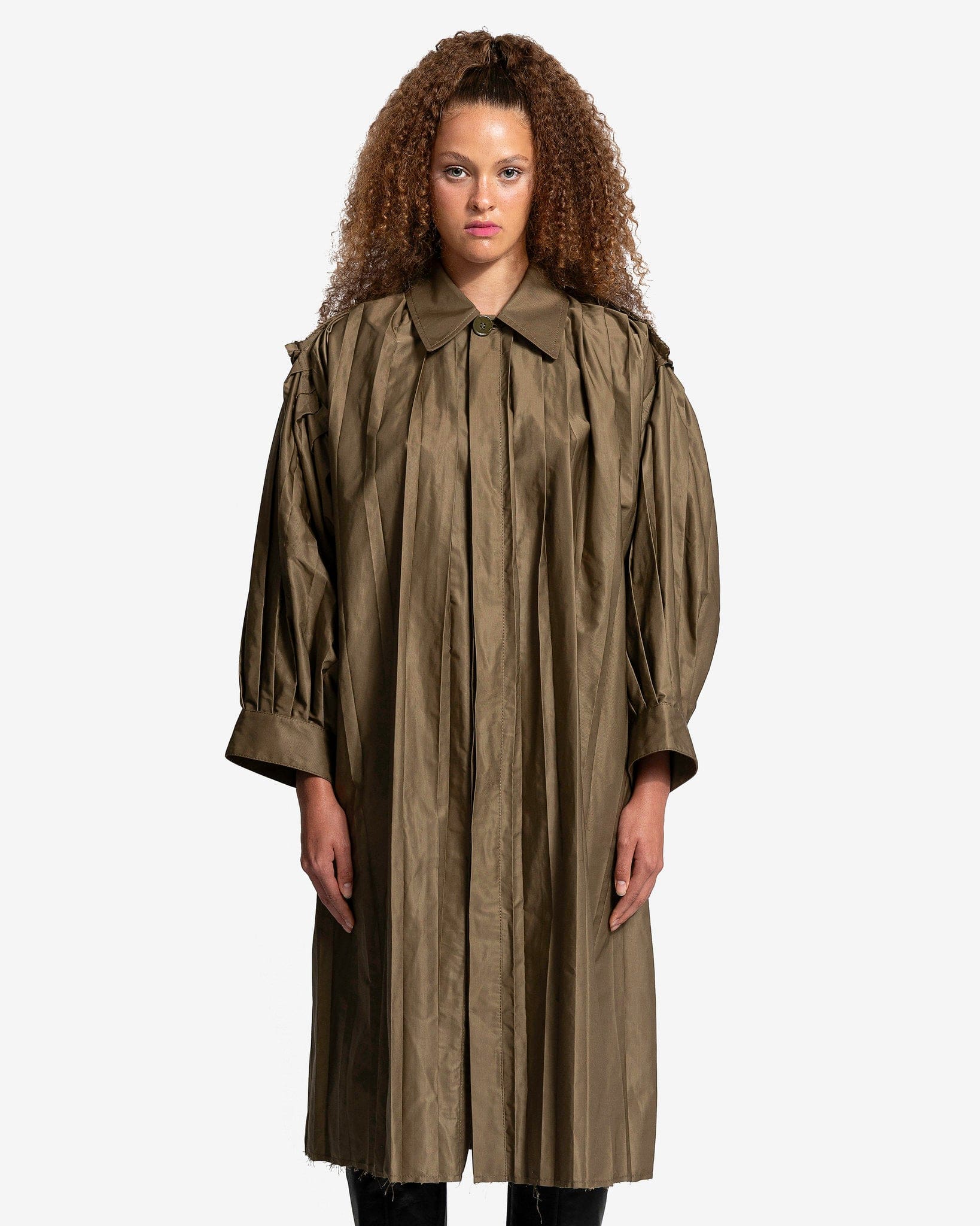 Trench Coat In Almond Maison margiela – Гарантія оригінальності – боковий вид