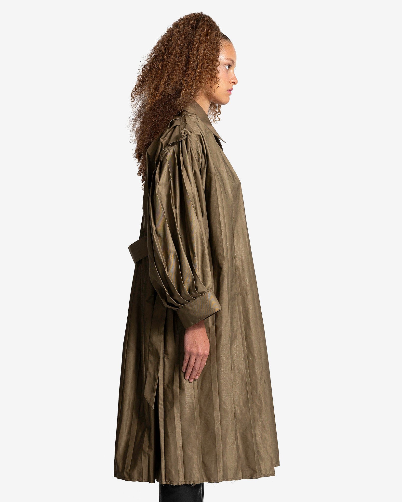 Trench Coat In Almond Maison margiela – Гарантія оригінальності – вид ззаду