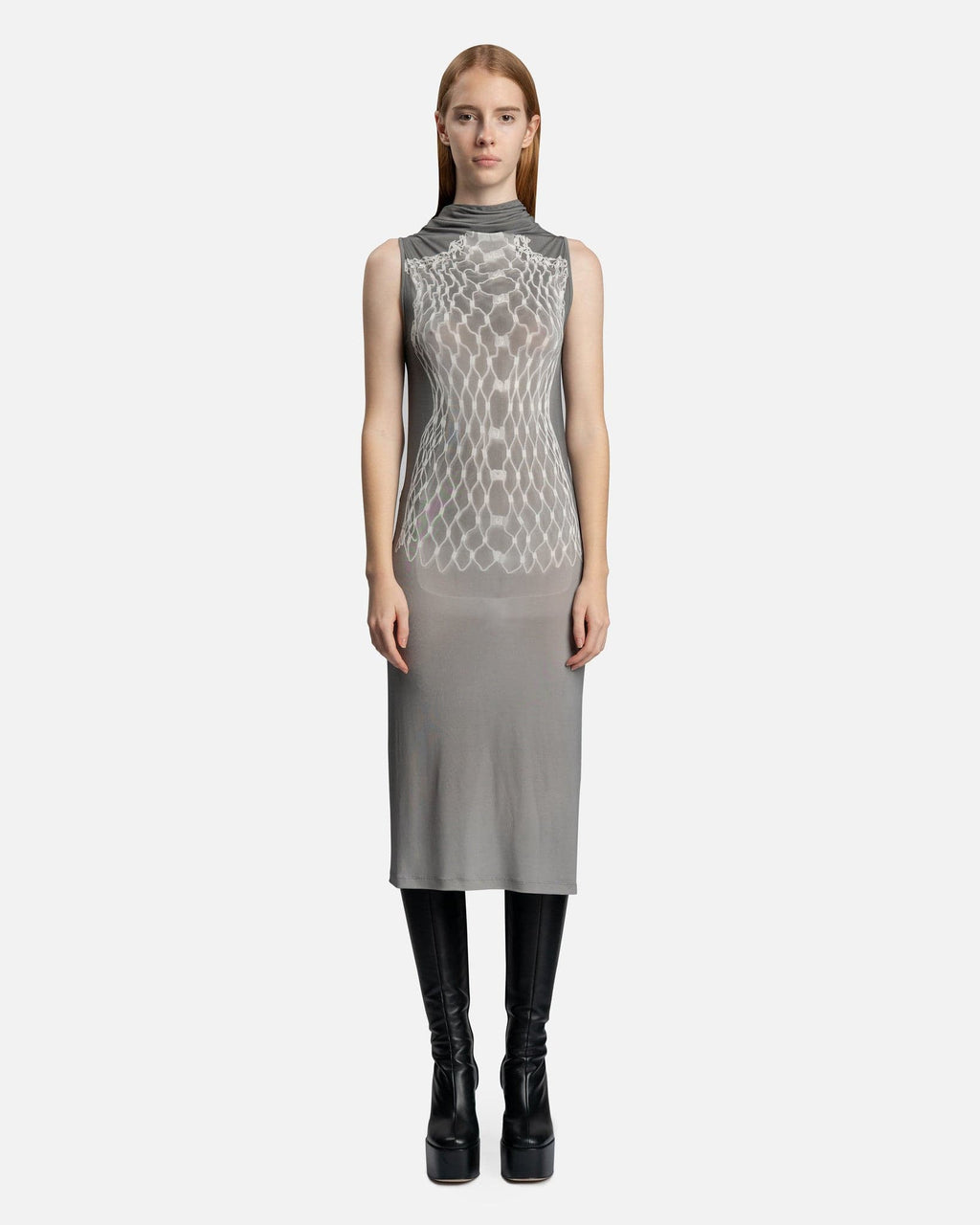 Trompe Loeil Dress In Grey Maison margiela оригінал – Купити в Україні – боковий вид