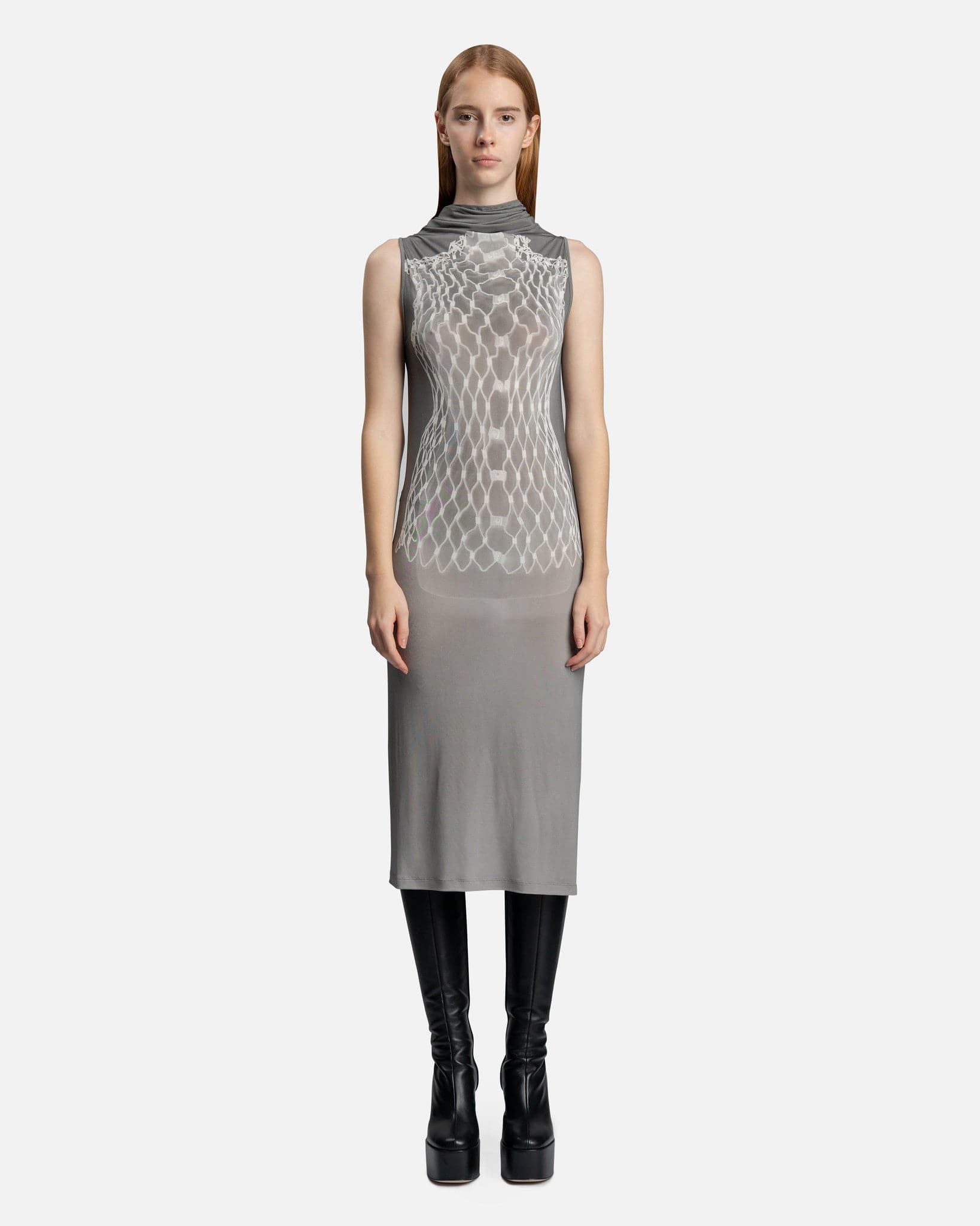 Trompe Loeil Dress In Grey Maison margiela оригінал – Купити в Україні – боковий вид