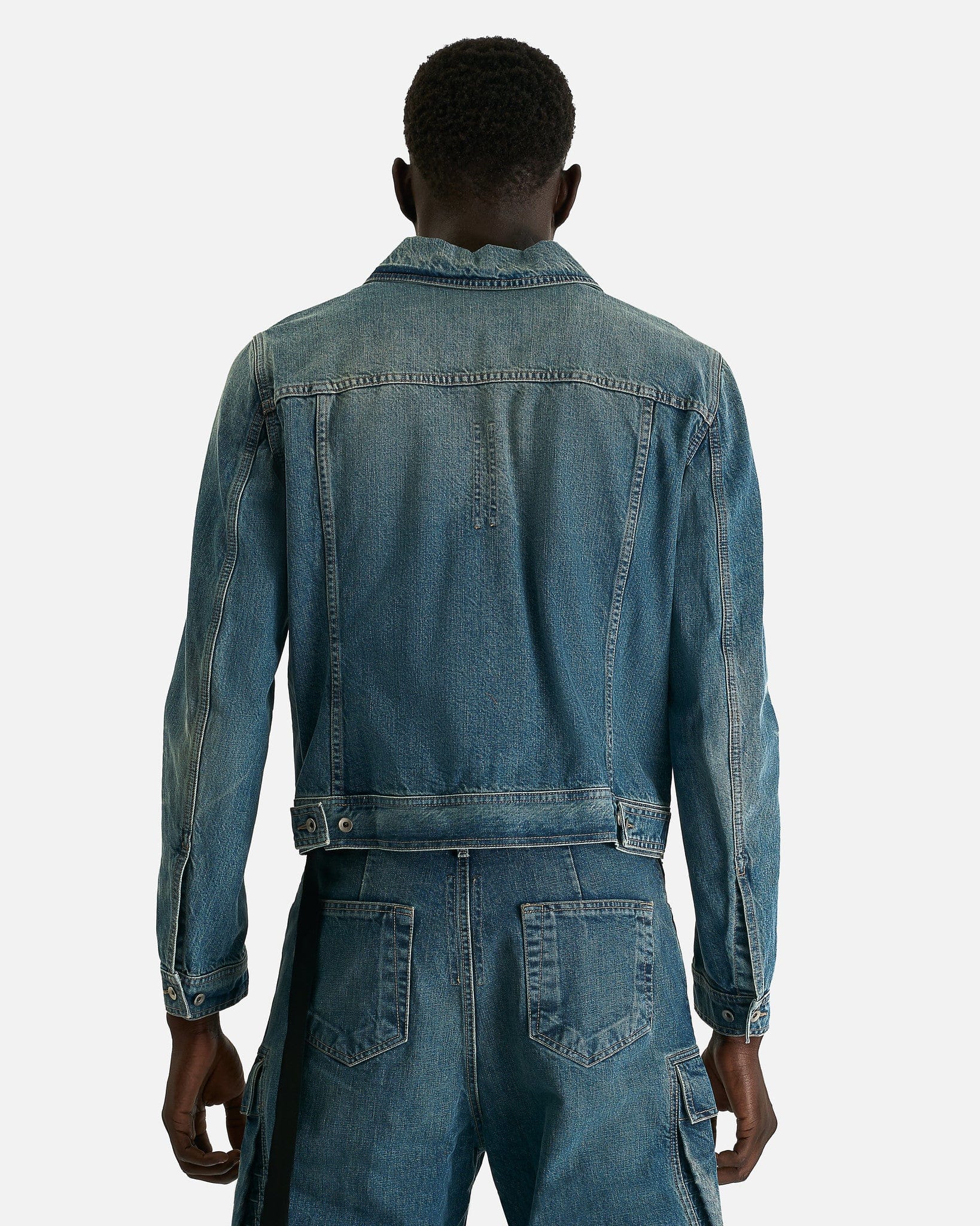 Оригінальна Trucker In Washed Indigo Rick owens – детальний вид