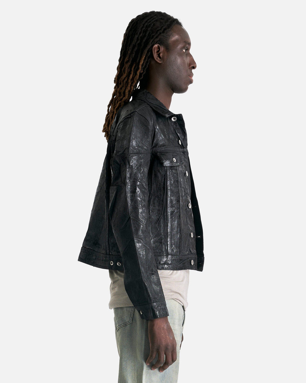 Trucker Jacket In Black Rick owens оригінал – Купити в Україні – вид ззаду