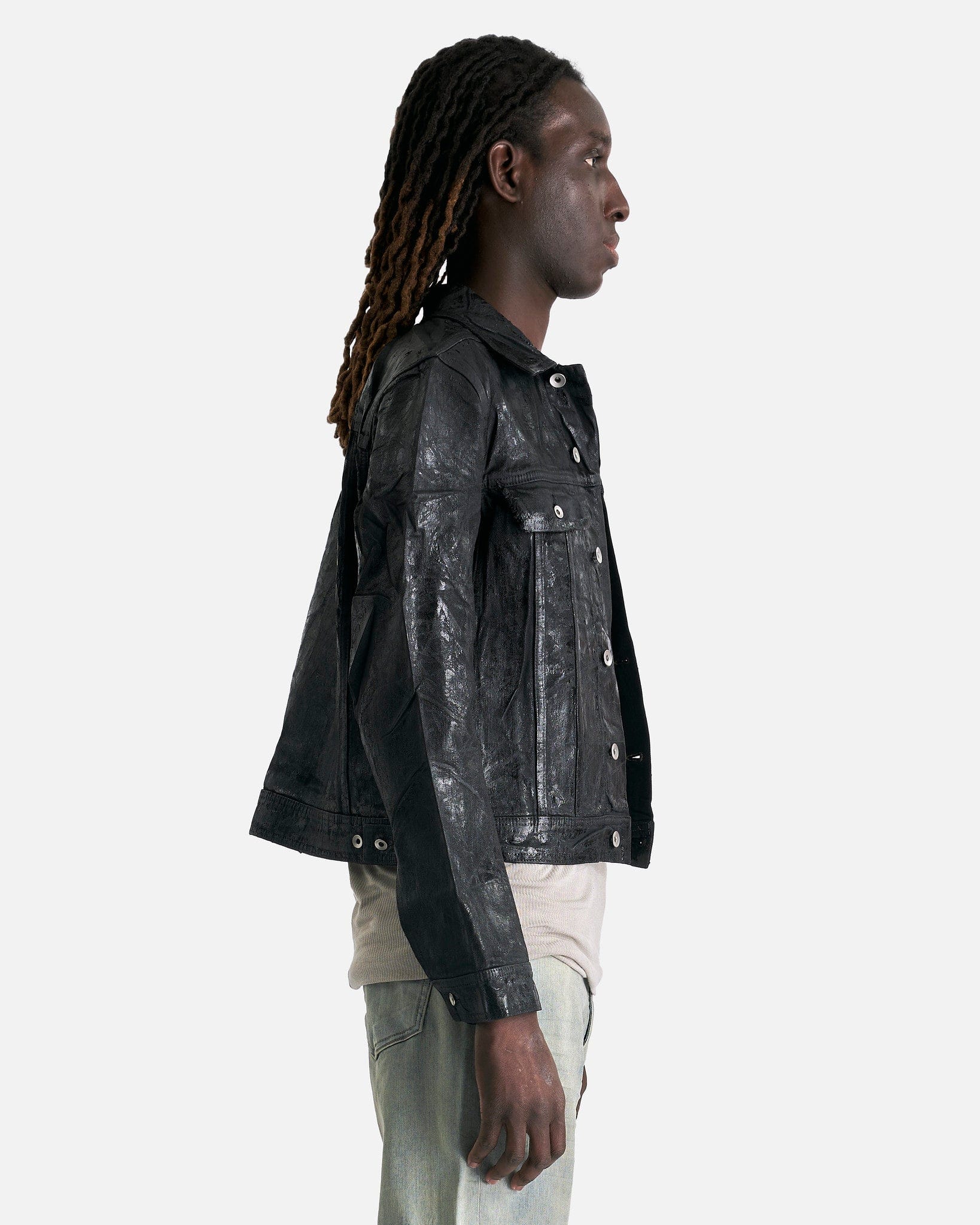 Trucker Jacket In Black Rick owens оригінал – Купити в Україні – вид ззаду