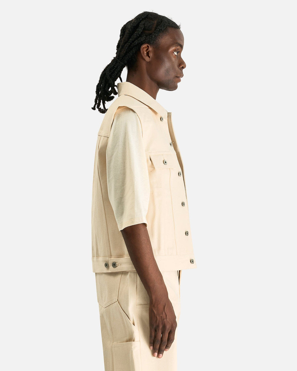 Оригінальна Trucker Jacket In Natural Rick owens – вид ззаду