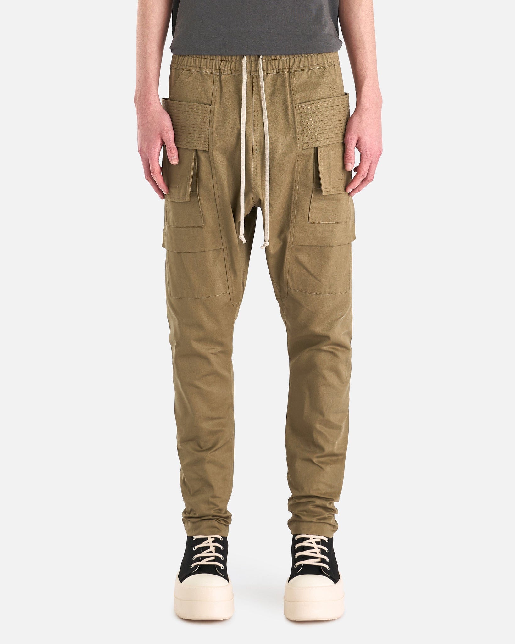 Twill Creatch Cargo In Pale Green Rick owens оригінал – Купити в Україні – боковий вид
