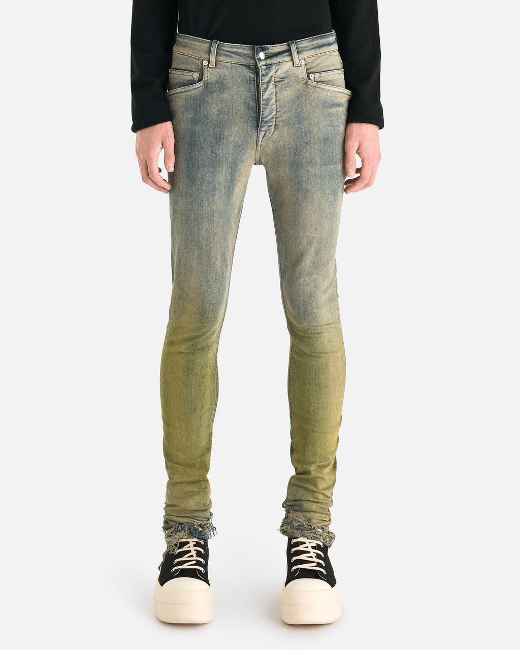 Оригінальна Tyrone Cut Denim In Pearl Rick owens – боковий вид