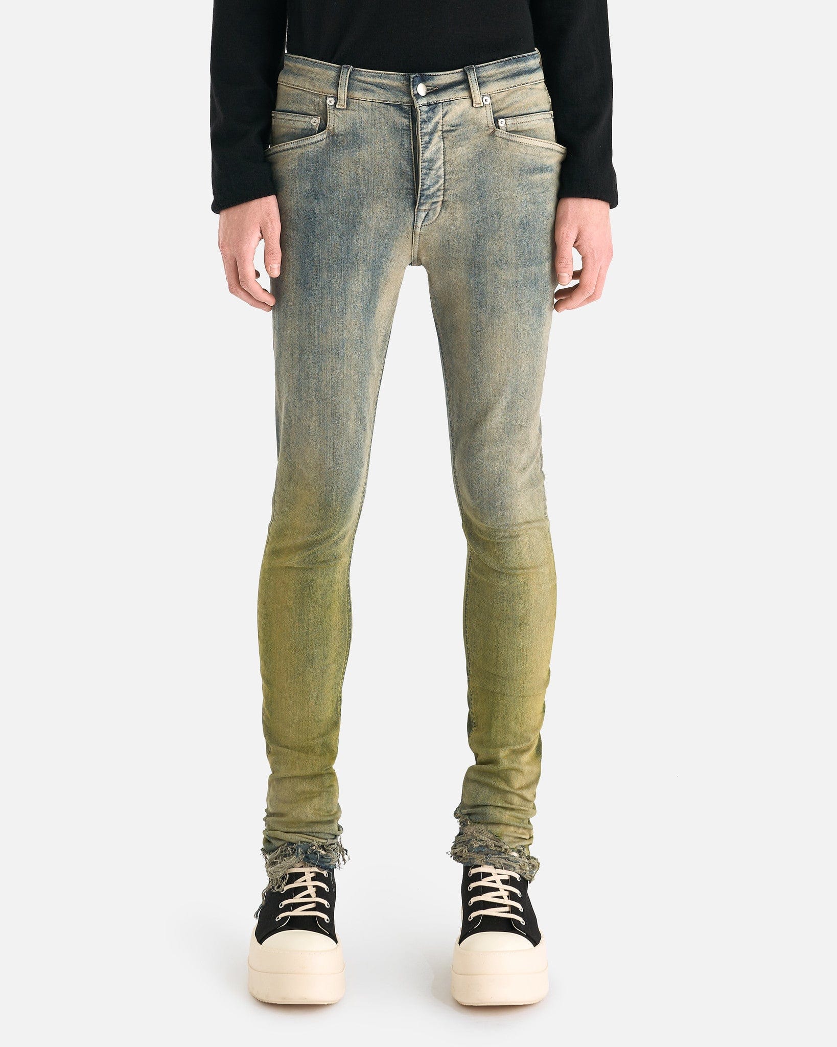 Оригінальна Tyrone Cut Denim In Pearl Rick owens – боковий вид