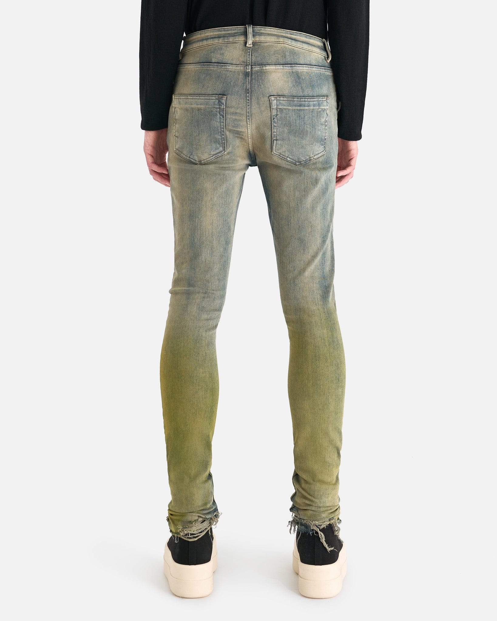 Оригінальна Tyrone Cut Denim In Pearl Rick owens – детальний вид