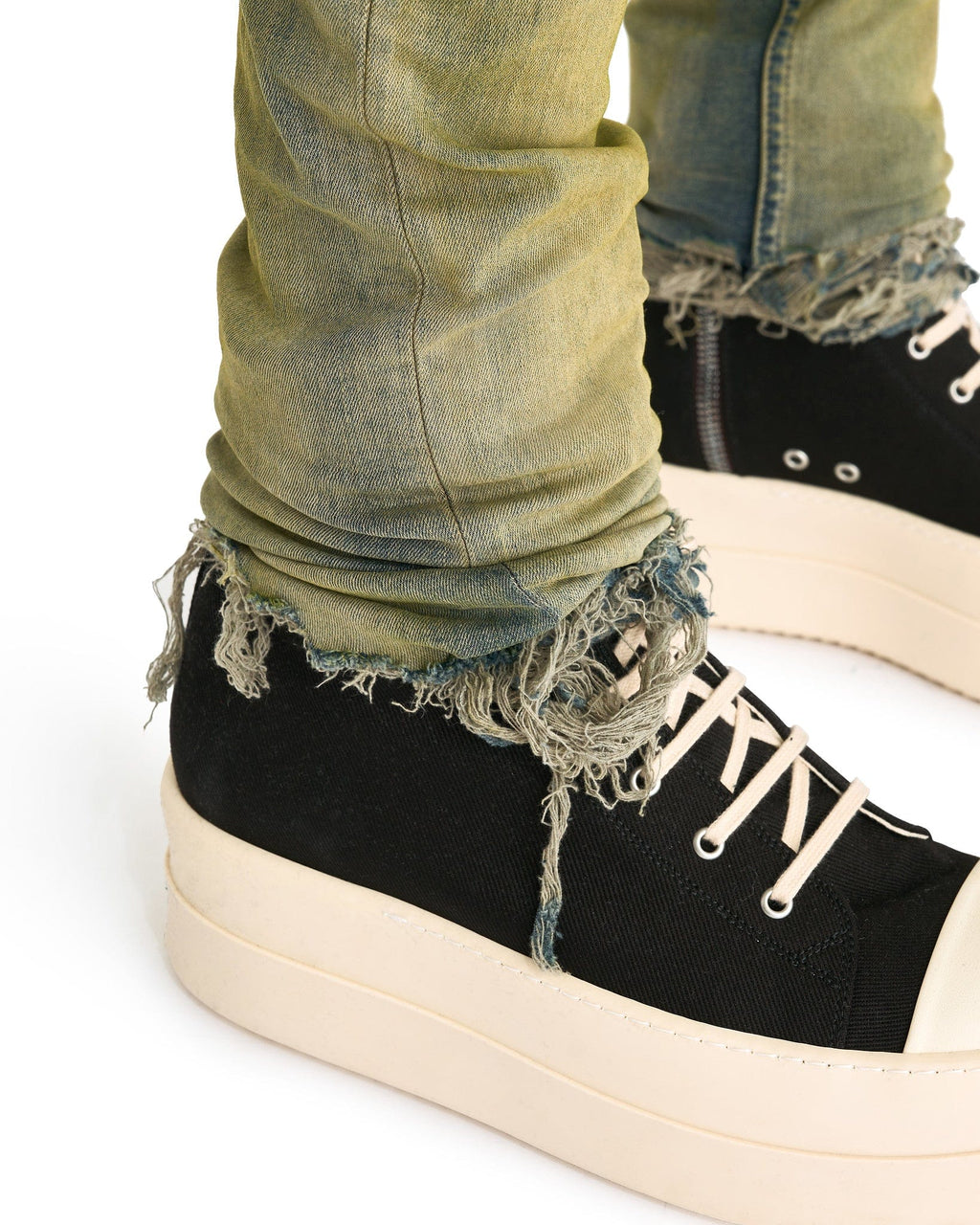 Оригінальна Tyrone Cut Denim In Pearl Rick owens – збільшений вид