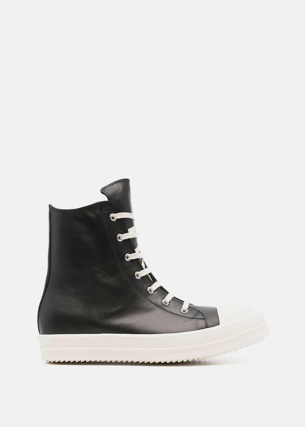 Оригінальна Black High Top Sneakers Rick owens – боковий вид