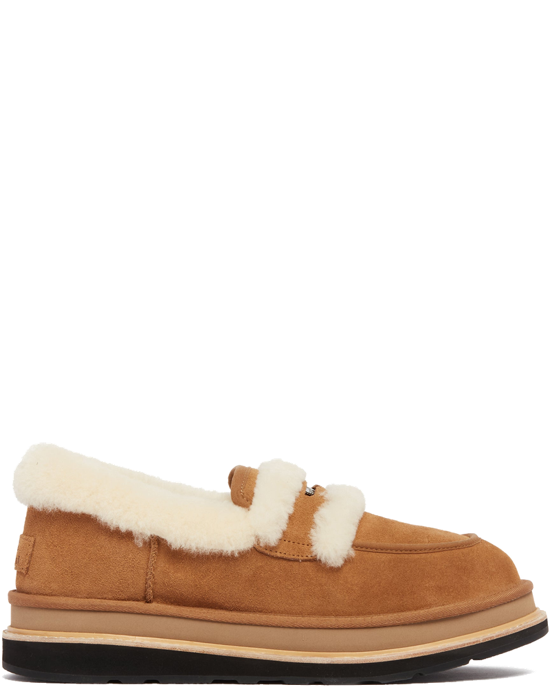 X Sacai Beige Leather Loafers Ugg – Гарантія оригінальності
