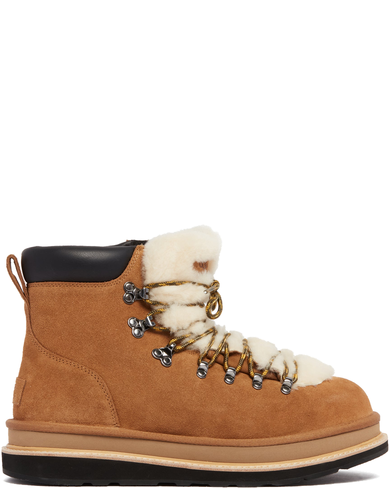 X Sacai Beige Leather Hiker Boots Ugg – Гарантія оригінальності